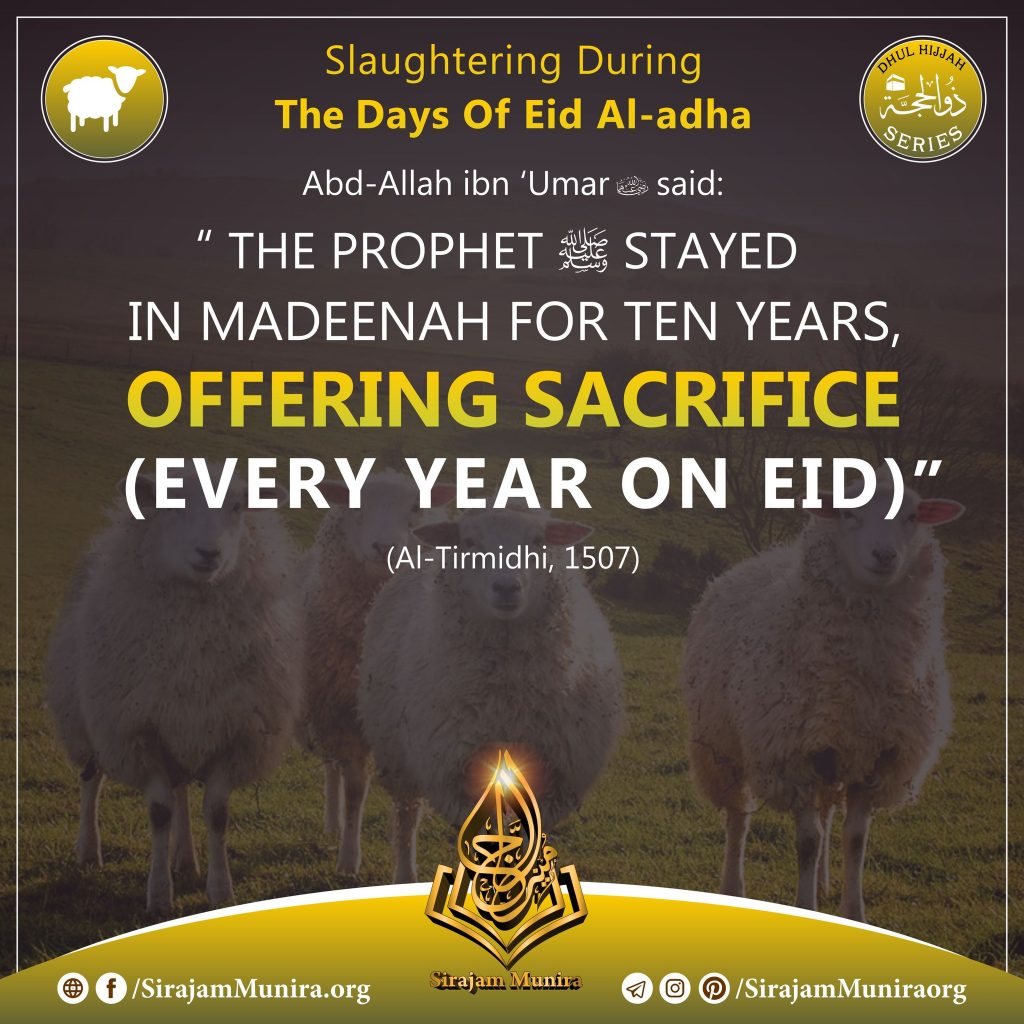 Slaughtering during the days of Eid al-Adha