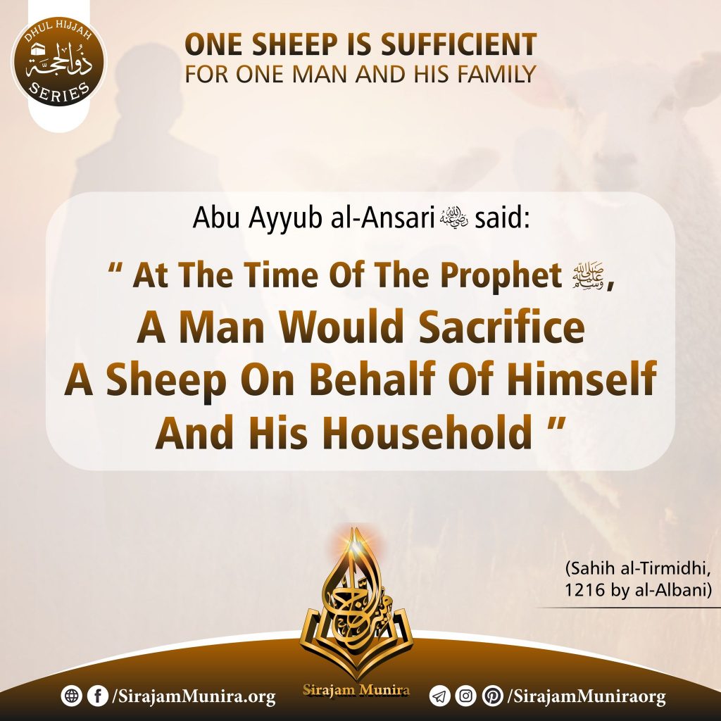 One sheep is sufficient for one man and his family